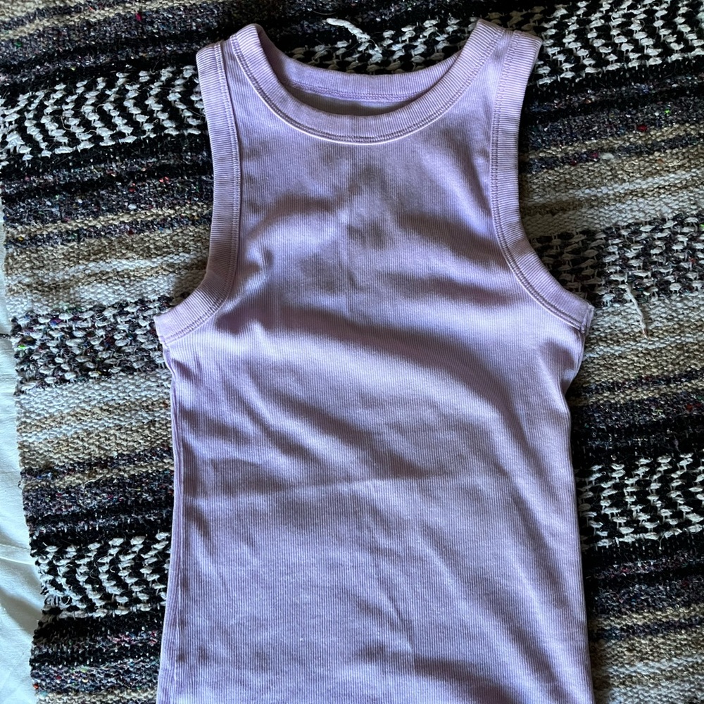 a new day | Lavender High Neck Essential Tank Top